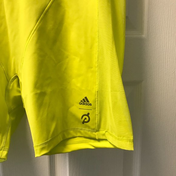 Adidas Women's Ivy Park x Peloton Shock Lime Cycling Shorts Size XL HG0575 - Picture 2 of 4
